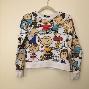 Charlie Brown peanuts crew neck swear shirt